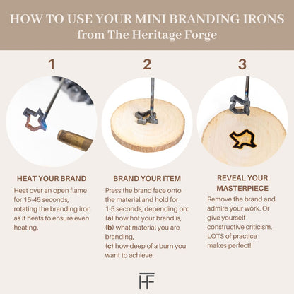 A-Z Alphabet Mini Branding Irons