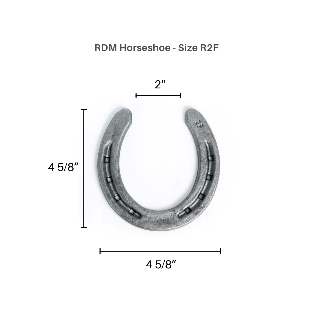 New Steel Horseshoes - RDM Size 00 - R2-F -Sand Blasted Steel - The Heritage Forge