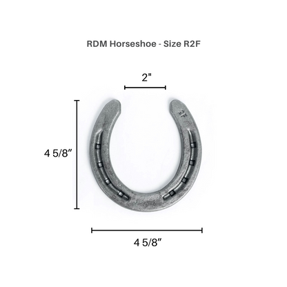 New Steel Horseshoes - RDM Size 00 - R2-F -Sand Blasted Steel - The Heritage Forge