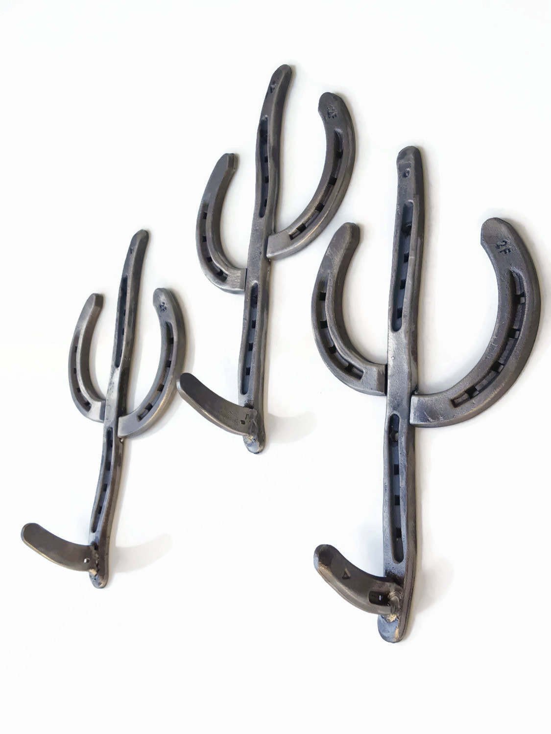 Rustic Horseshoe Cactus Hanger Hooks - The Heritage Forge