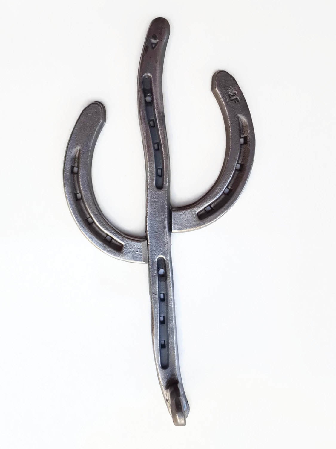 Rustic Horseshoe Cactus Hanger Hooks - The Heritage Forge