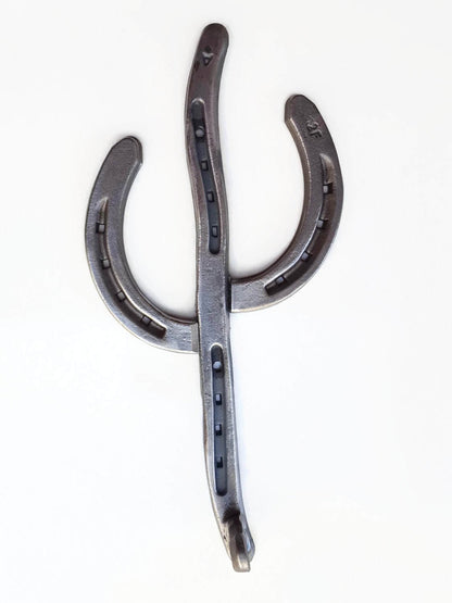 Rustic Horseshoe Cactus Hanger Hooks - The Heritage Forge