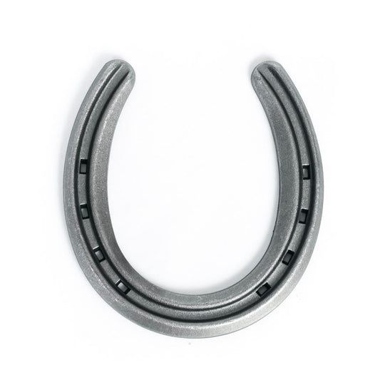 New Steel Horseshoes - Lite Rim Size 00 - Sand Blasted Steel - The Heritage Forge