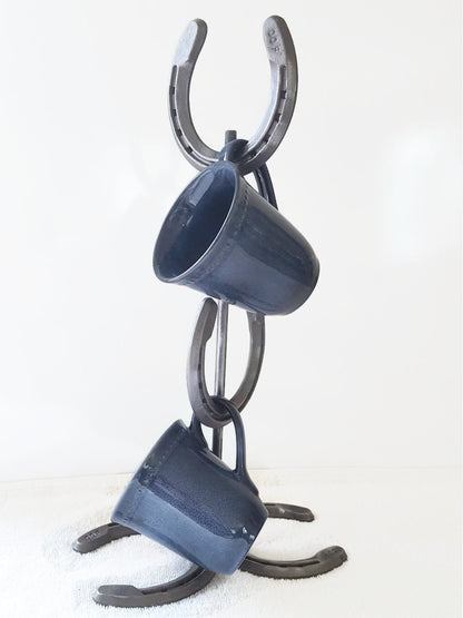 Rustic Horseshoe Mug Holder- The Heritage Forge